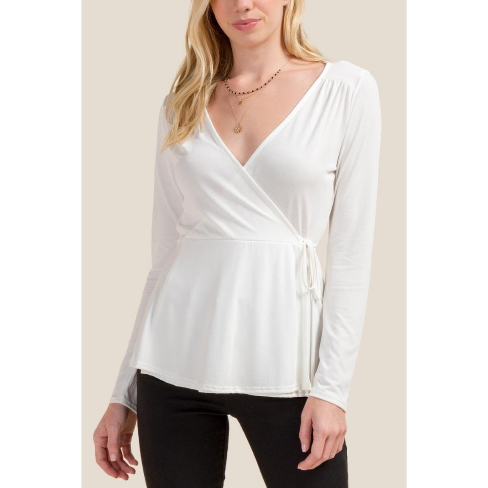 NWOT • "natalia" v-neck wrap top